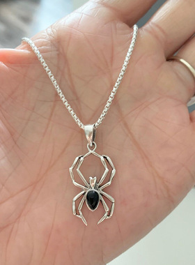 轻奢欧美时尚个性项饰 万圣节幽灵蜘蛛项链 新款热卖夸张配饰