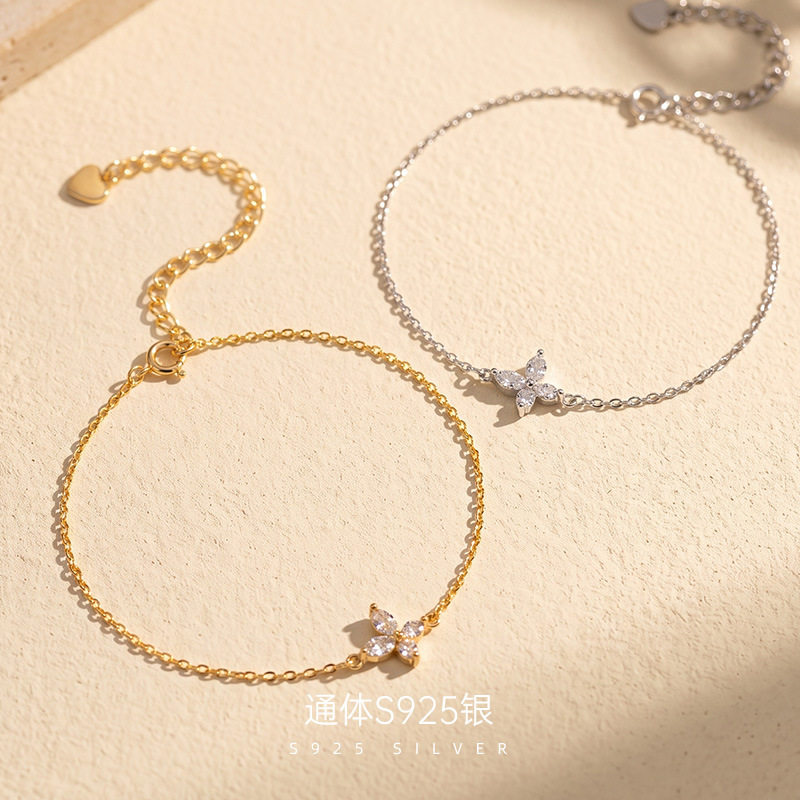 高级感S925纯银日系镀14K金蝴蝶