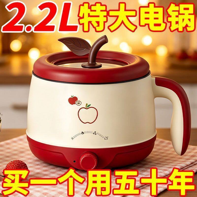 苹果电煮锅寝室锅出租屋煎鱼蛋煮饭电热火锅烤肉多功能宿舍小电锅