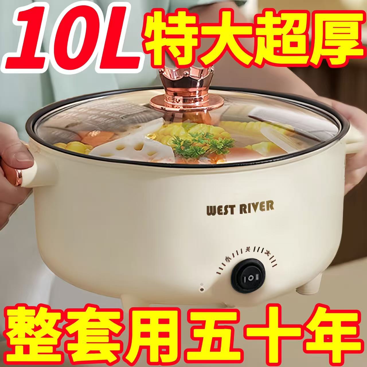 德国电火锅家用学生宿舍迷你多功能小电煮锅一体电热锅新款电炒锅