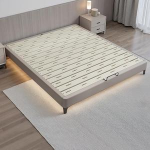 无床头小户型全实木榻榻米静音排骨架现代简约卧室双人床架可定制