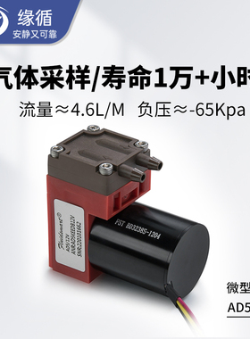 微型隔膜泵AD5DB24/12D缘循真空气体采样耐腐蚀大流量小微型气泵