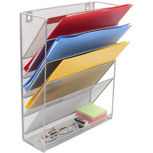 文件收纳架File铁艺桌面收纳架办公用品壁挂铁网架文件管理架