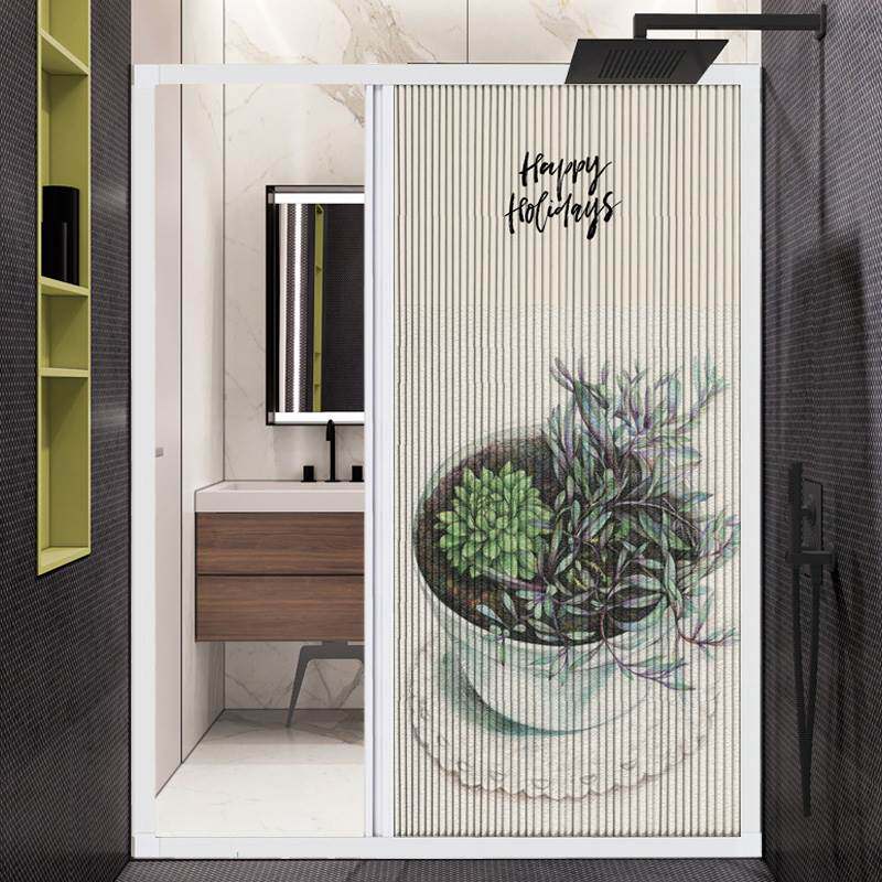 优诗曼干湿分离防水防霉浴室隐形折叠伸缩门卫生间洗澡隔断折叠门