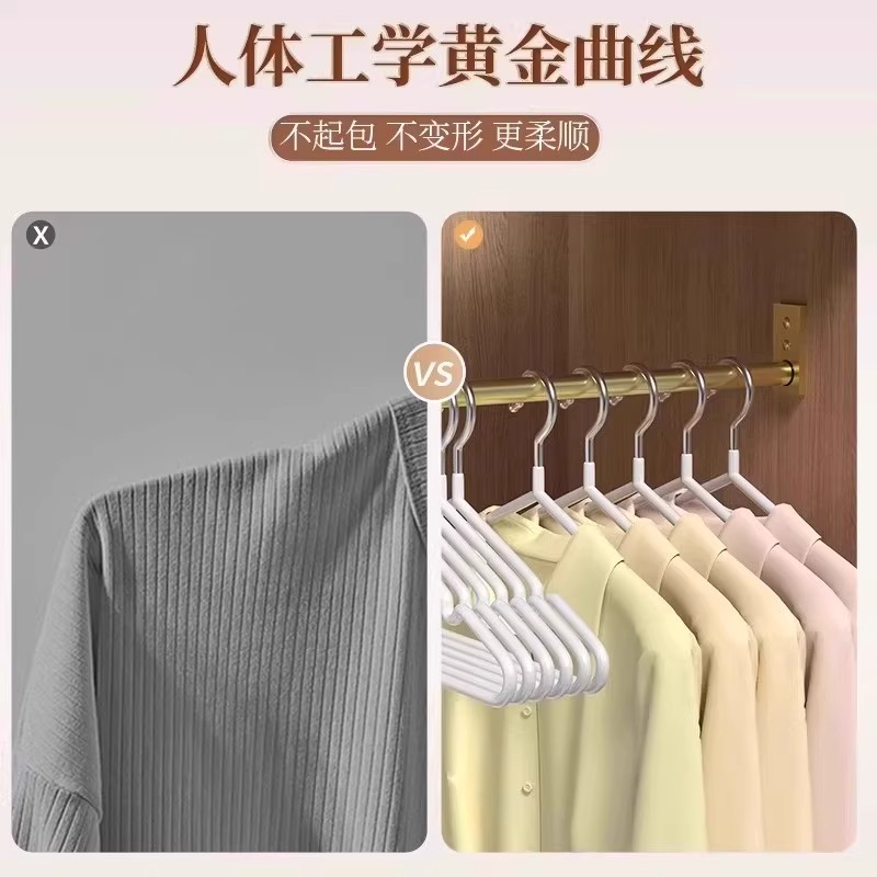 家用加粗钢芯衣架带钩衣撑撑子晾衣服架衣挂晒挂衣架子宿舍用学生
