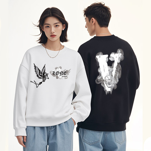 VLONE MABER情侣款卫衣2026新款时尚百搭男女上衣潮流个性印花
