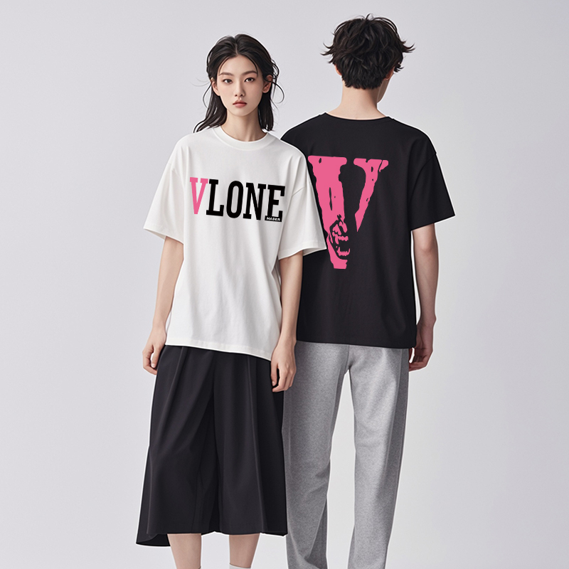 VLONE MABER官方2025年美式宽松短袖t恤男女纯棉ins风高街