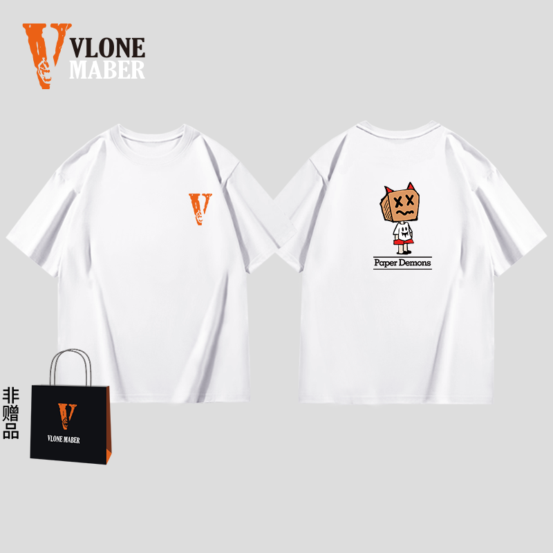 VLONE MABER官方2025新款t恤男复古宽松短袖上衣短袖夏季纯棉情侣