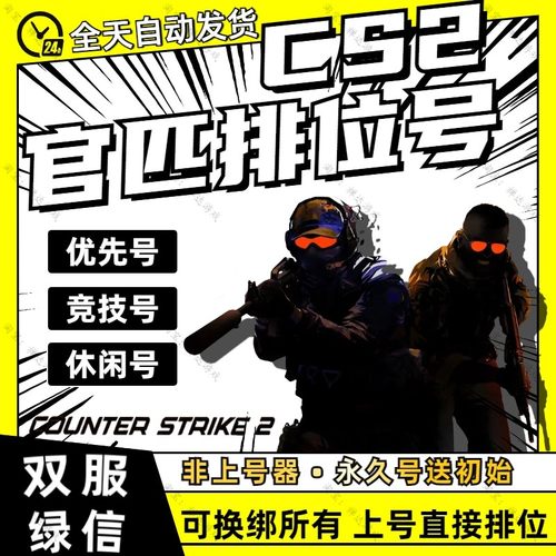 CS2账号 官匹优先/非优先号 优先/竞技排位号 双服绿信 Steam账户