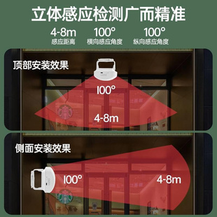 门店欢迎自动感应门铃进门无线超远距离红外线语音报警迎宾感应器