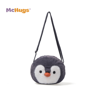 英国McHugs企鹅冰冰斜挎包小包腰包萌宠包包毛绒玩偶公仔新年礼物