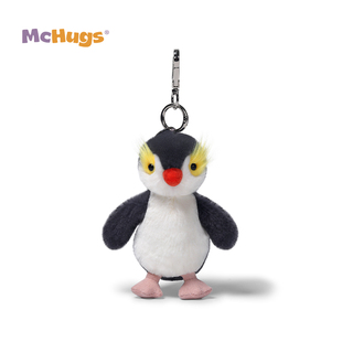 McHugs马可罗尼企鹅钥匙扣可爱挂件公仔毛绒背包挂饰礼物