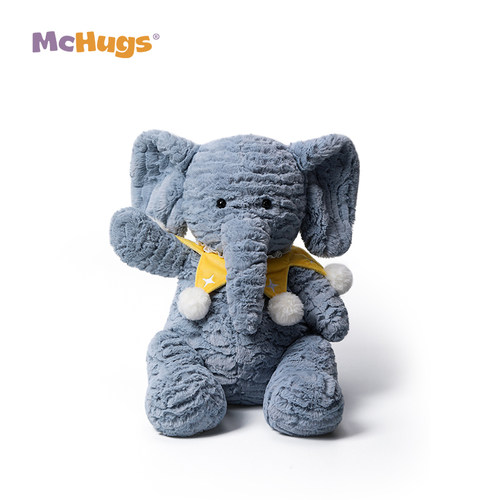 McHugs丹宁小象毛绒公仔