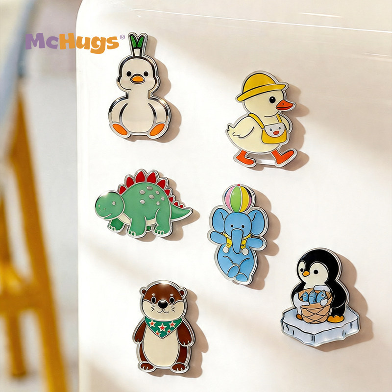 McHugs冰箱贴玩偶毛绒玩具摆件娃娃免子企鹅熊熊小羊公仔生日礼物