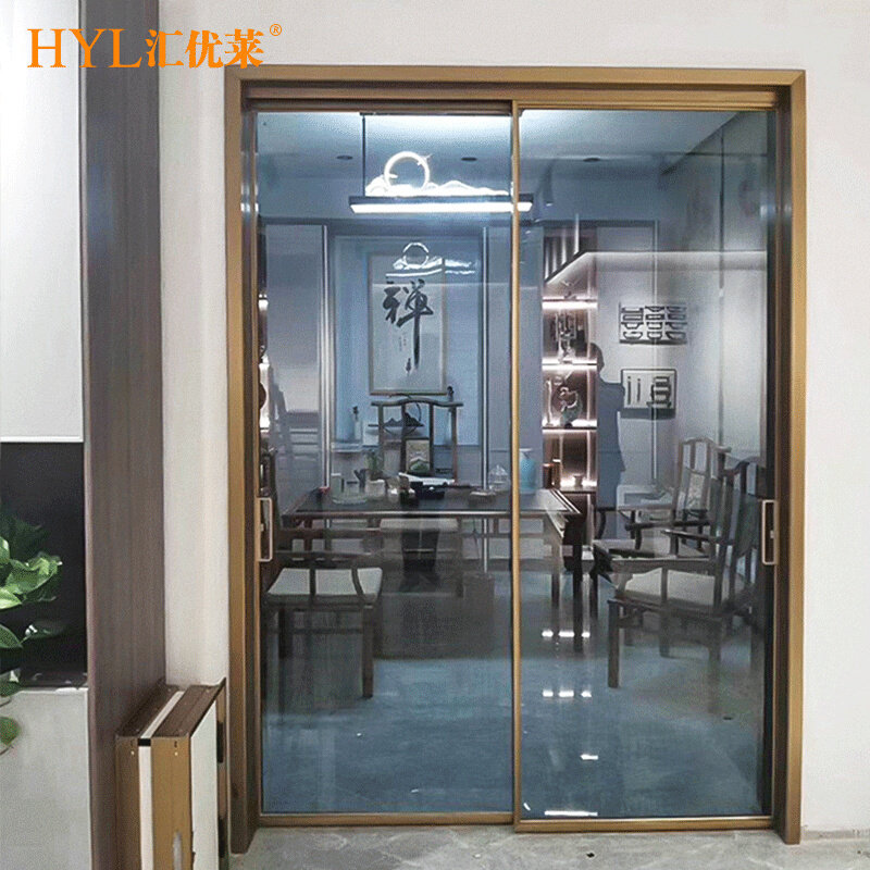 直销威法金拉丝古铜窄边门玻璃门推拉门拉手客厅阳台厨房门窄宽门