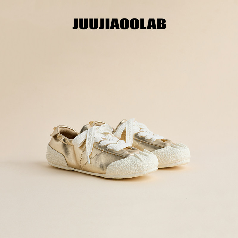 【胡可推荐】浪姐同款|JUUJIAOOLAB硫化芭蕾鞋抽褶薄底超软板鞋女