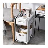 置物架分层单层抽屉架子收纳下水槽用品架厨房白色U抽拉式 橱柜台