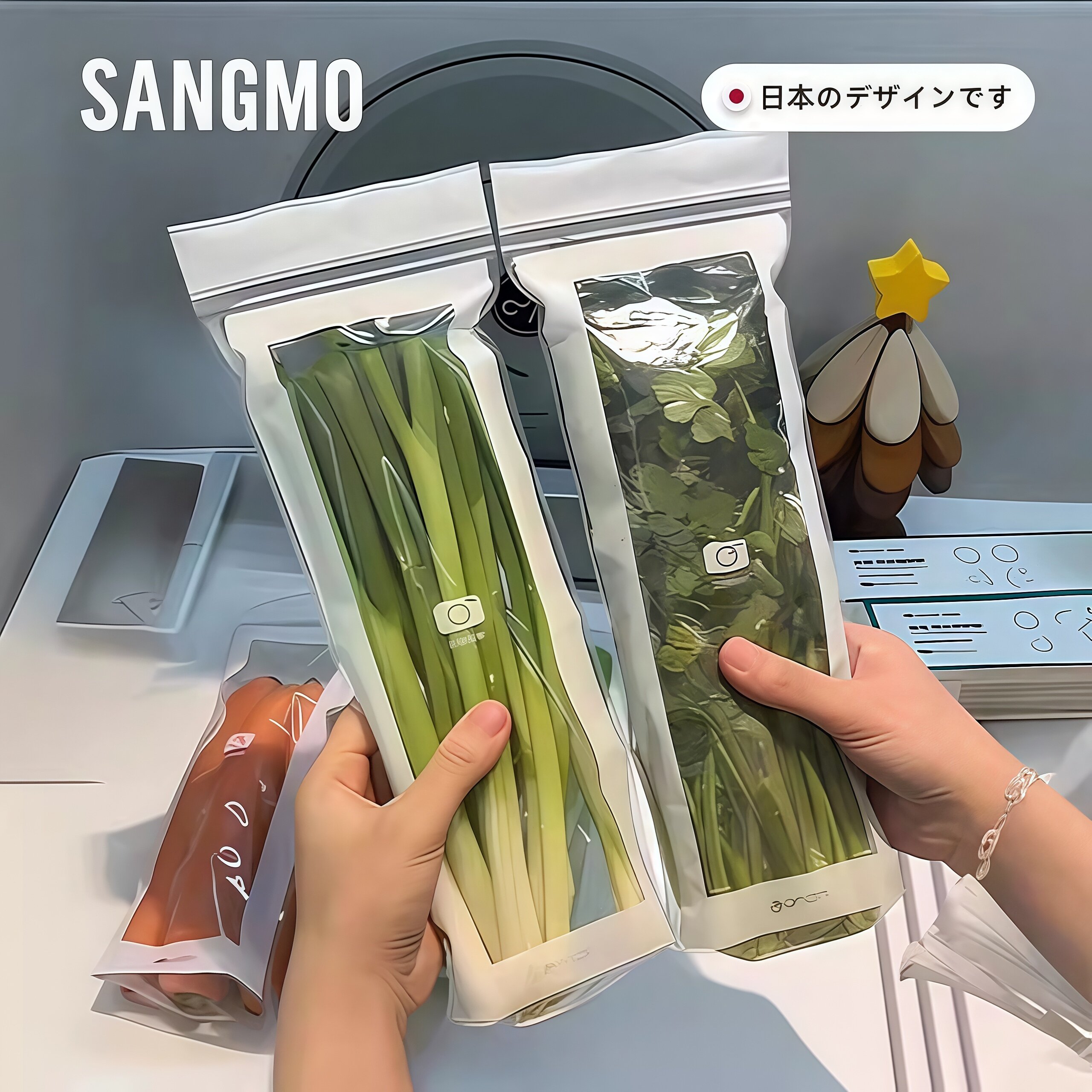 保鲜实力派!日本长条保鲜袋食品级保鲜袋冰箱密封袋蔬果封口袋