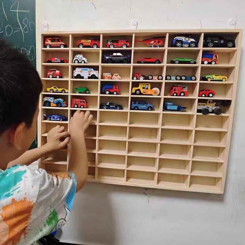 1:64多美卡风火轮模型收纳架小汽车模型展示柜 火柴盒跑车收纳架
