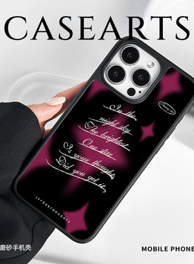 适用于苹果Ipone13ProMax肤感手机壳12ProMax酷感英文12Pro文艺梦幻15ProMax粉星规整15Pro优雅潮流13Pro黑色