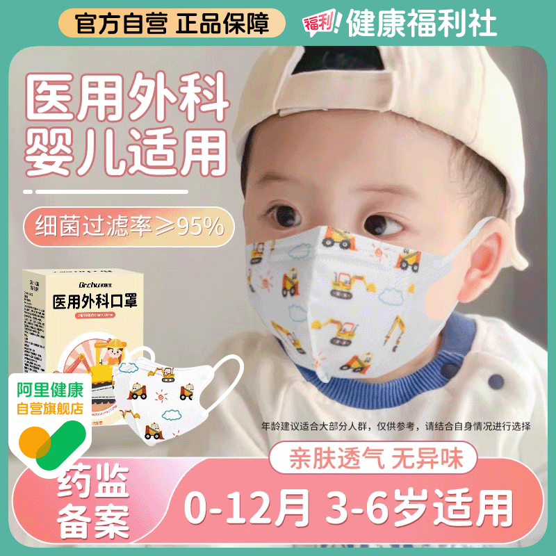 医用口罩婴幼儿专用夏季薄款透气