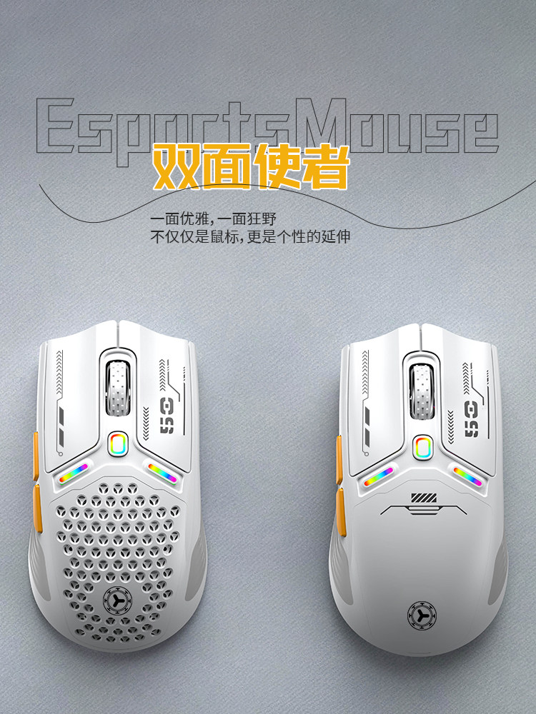 Беспроводная игровая мышь Cazo AZ50 gaming chicken PAW3311 Bluetooth с проводной зарядкой для ноутбука универсальная Изображение 1