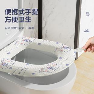 通防水坐便通粘贴式 家用印卡花便携四马桶季 可清洗马用桶