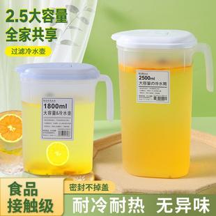 凉冷水壶壶夏家用冰箱凉水装 零购购 水白开大 容量耐高温防摔