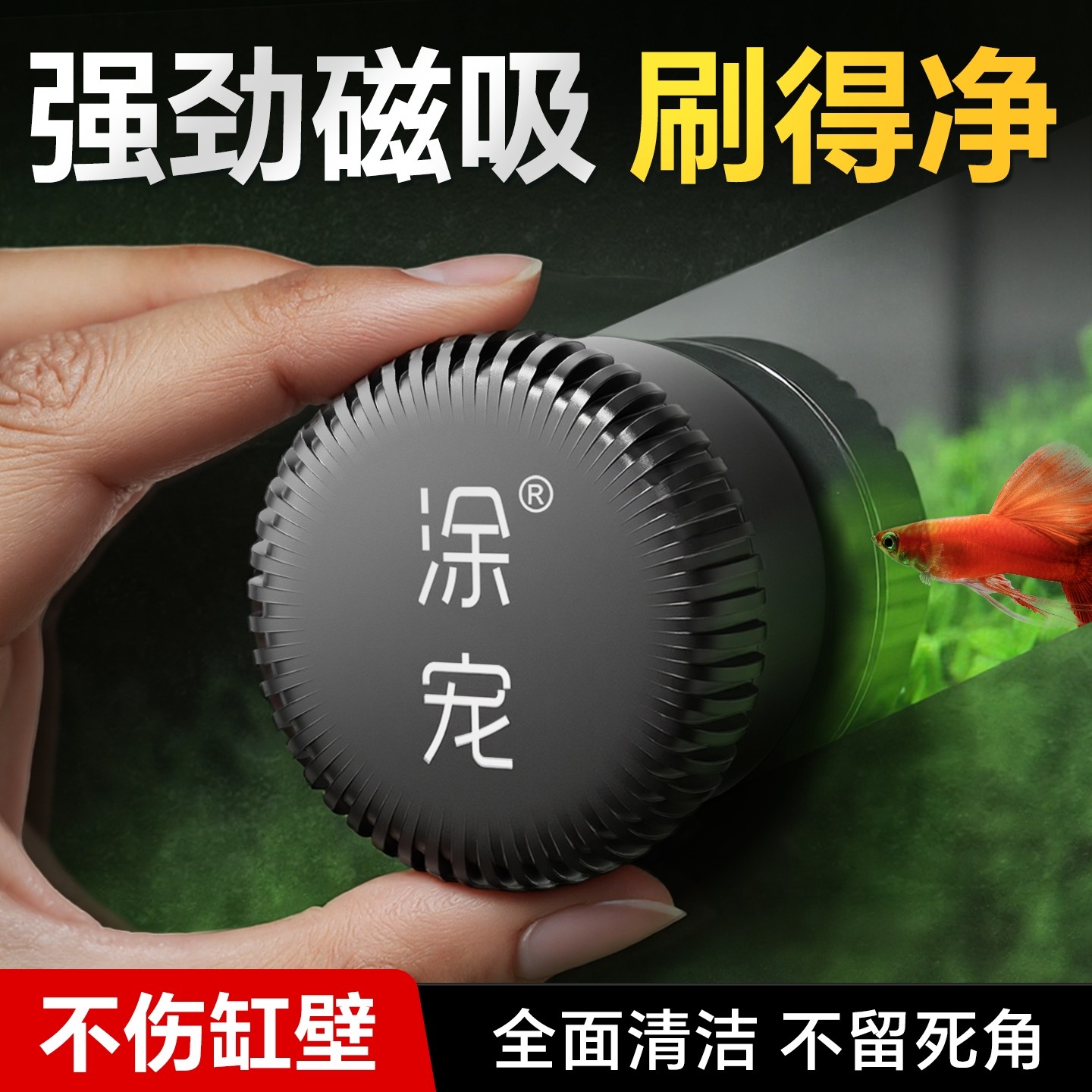 鱼缸擦磁力刷玻璃迷你磁力刷子鱼缸清洁用具小型清洁神器去除刮藻,宠物/宠物食品及用品,鱼缸清洁用具,淘宝优惠券,粉丝福利购,淘宝优惠卷