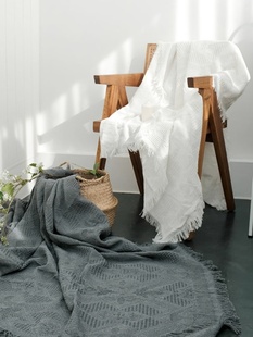 民族风纯色沙发毯单人沙发垫装 饰户外露营毯房间布置线毯桌布盖巾