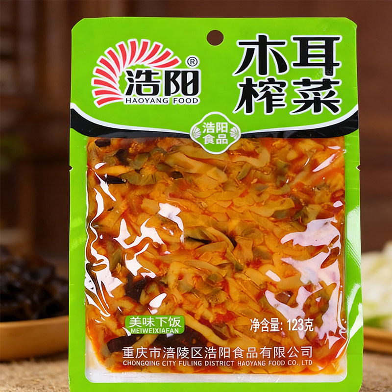 涪陵特产浩阳木耳榨菜123g