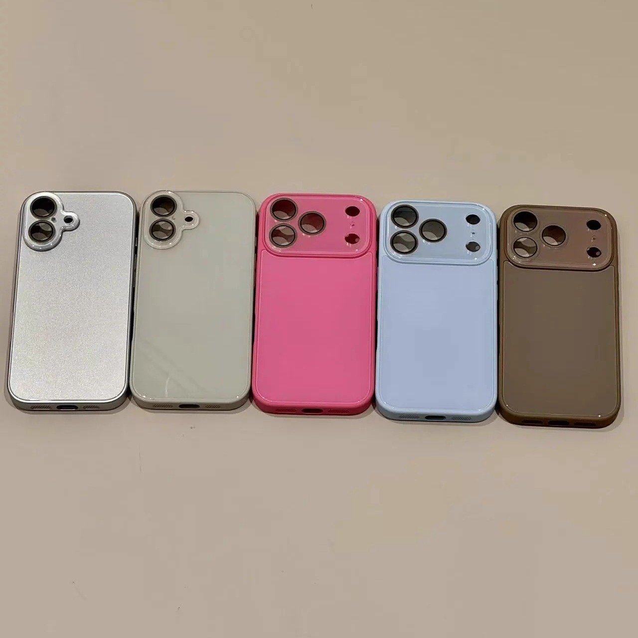 高级感大视窗极简纯色适用iPhone17ProMax手机壳16苹果15防摔软14