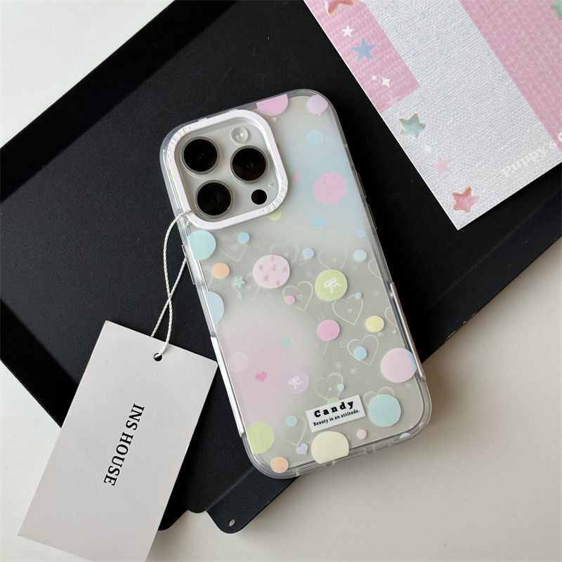 新款镭射彩色泡泡适用iPhone15ProMax手机壳14苹果13防摔软男女12