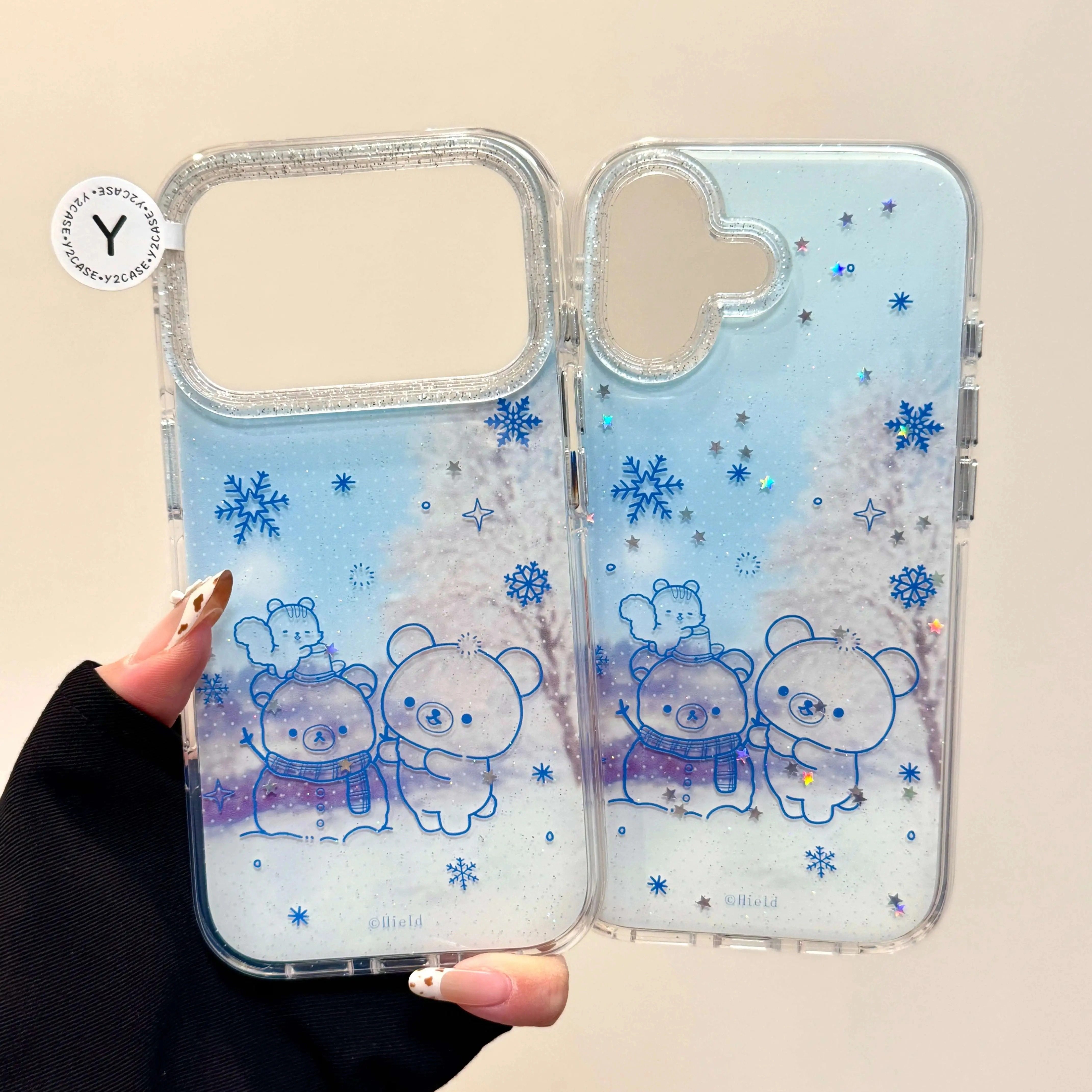 卡通可爱冬日轻松熊小松鼠适用iPhone17ProMax手机壳16苹果15软14