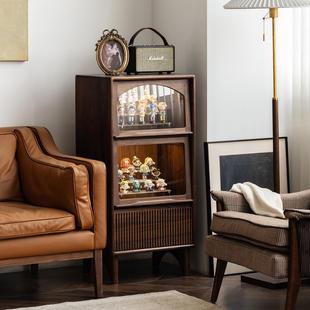 物应覆古黑胡桃木实木斗柜客厅收纳柜卧室家用落地抽屉柜电视边柜