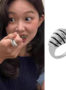 韩国ins风时尚牛角包戒指时髦