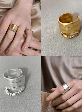 日本时尚设计不规则可调节戒指