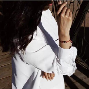 欧美时尚饰品金色徽标多色彩绳手链彩绳手工编织制作送礼礼品