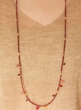 美拉德复古石来转运毛衣链手链