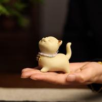 亦合茶寵貓咪紫砂精品可養(yǎng)高檔手工傲嬌小貓茶玩茶具配件茶桌擺件