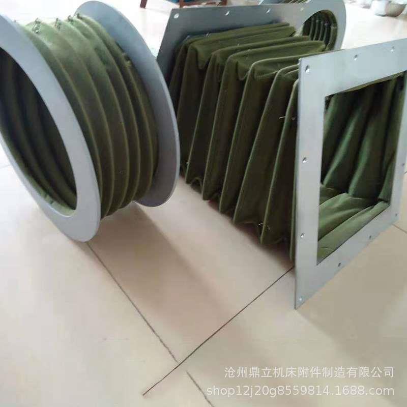 耐高温硅胶布风机软连接 伸缩通风软管 通风软连接 帆布软连接