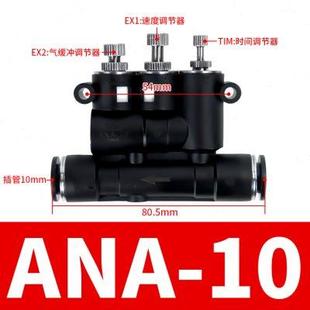 ANA 10缓冲接头外置式 10可调气缓冲气缸速度调节流阀