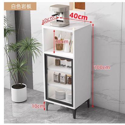 岩板茶水柜客厅厨房办公室茶吧机直饮机边柜咖啡机摆放台单门柜子