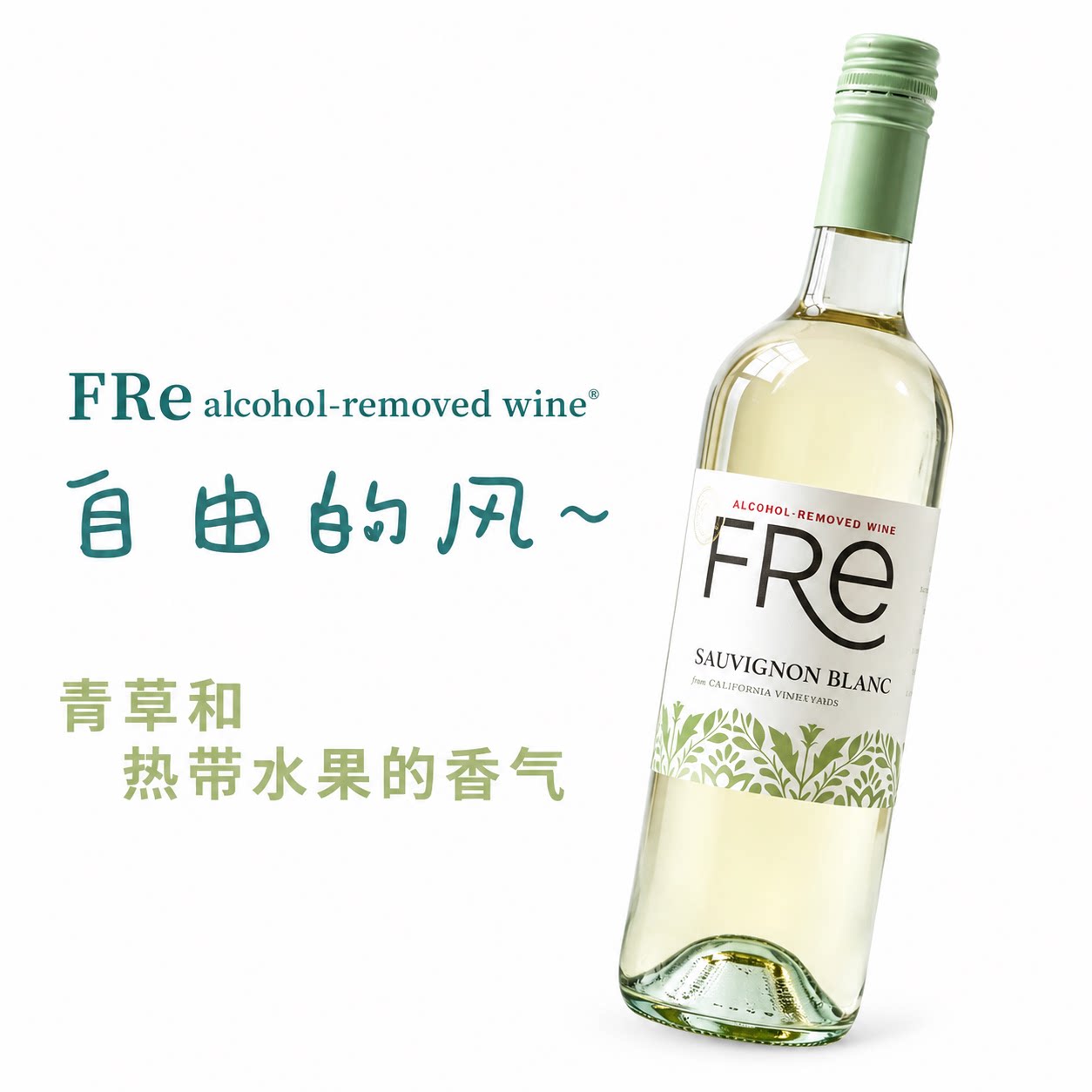 fre无醇葡萄酒舒特轻舞脱醇长相思白750ml美国原装进口应酬挡酒