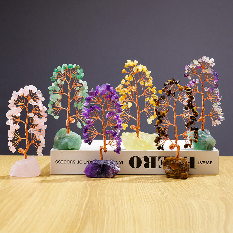 天然水晶发财树原石底座家居客厅办公桌面装饰招财水晶树创意摆件,饰品/流行首饰/时尚饰品新,摆件,淘宝优惠券,粉丝福利购,淘宝优惠卷