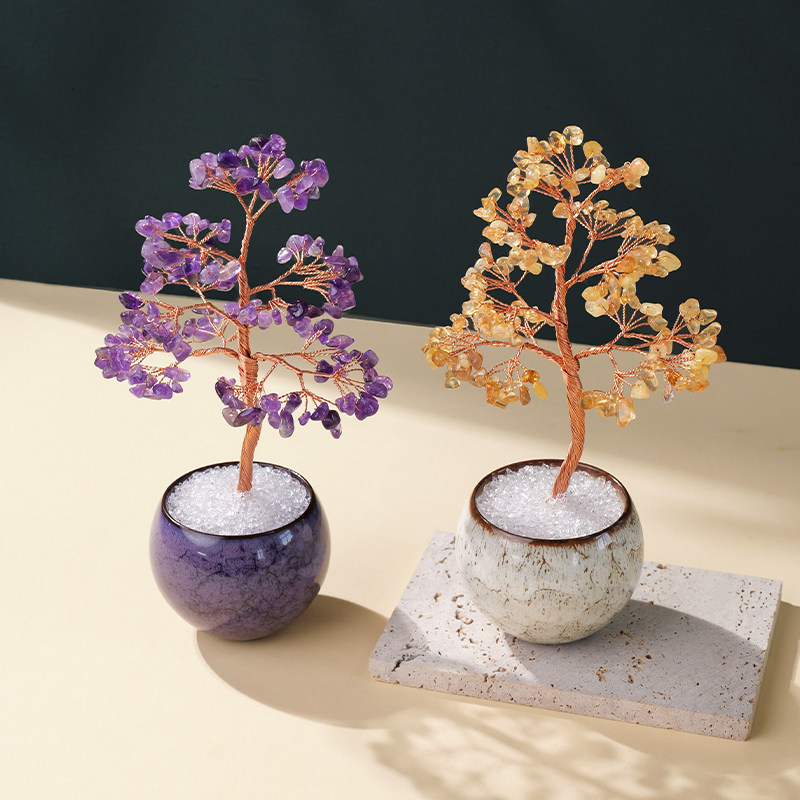 天然水晶发财树家居办公室桌面装饰可爱工艺品水晶招财树创意摆件,饰品/流行首饰/时尚饰品新,摆件,淘宝优惠券,粉丝福利购,淘宝优惠卷