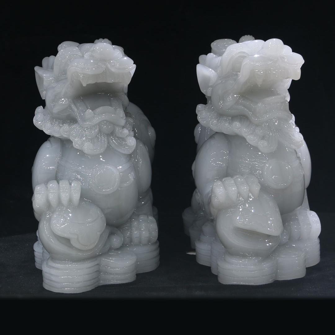 天然水墨玉雕件招财貔貅摆件 客厅家居办公室装饰品乔迁开业送礼