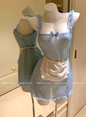 你脸好红shyness-奶味小厨娘-性感吊带小女仆遮肉显瘦连衣裙制服