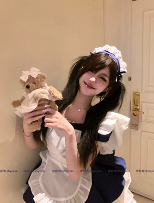 你脸好红shyness-天使女仆-原创天使女仆荷叶边连衣裙女佣围裙