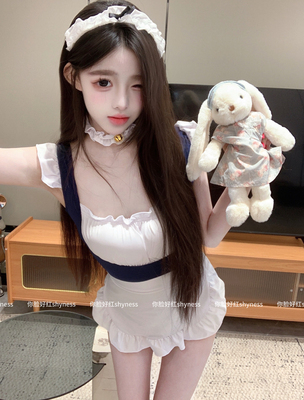 你脸好红shyness-焦糖玛奇朵-带胸垫睡裙女仆性感睡衣cos制服纯欲